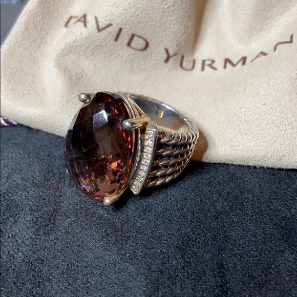 David Yurman Morganite Wheaton 16X26 Ring 6.75